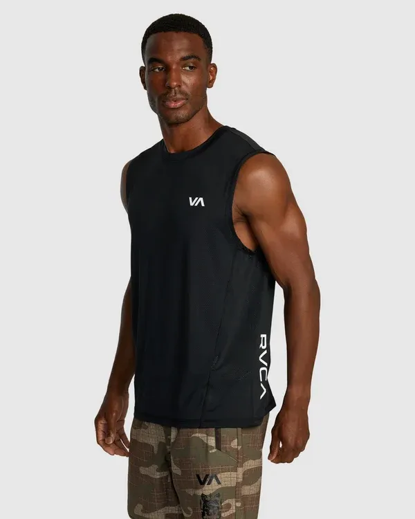 Sport Vent Tank Top, Color: Black, Size: S