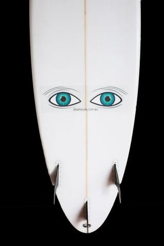 Shark Eyes Large Clear Decal