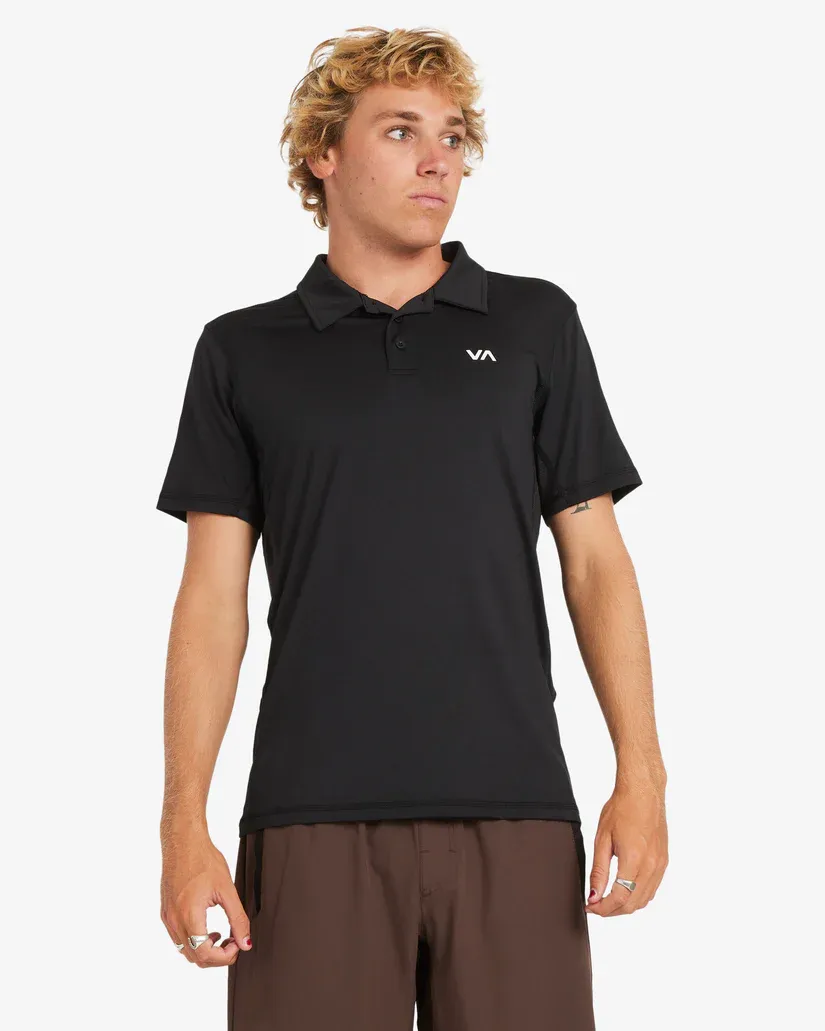 Mens Sport Vent Polo, Color: Black, Size: S