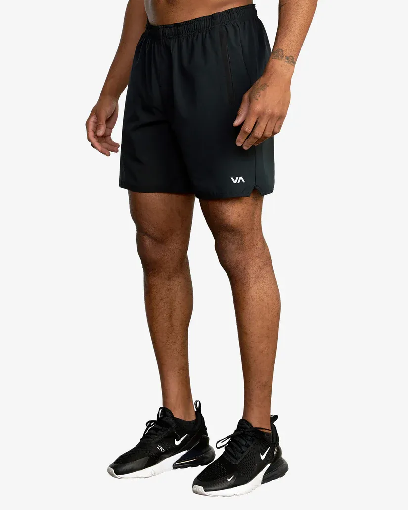 Mens Yogger Stretch 17" Walk Shorts, Color: Black, Size: S