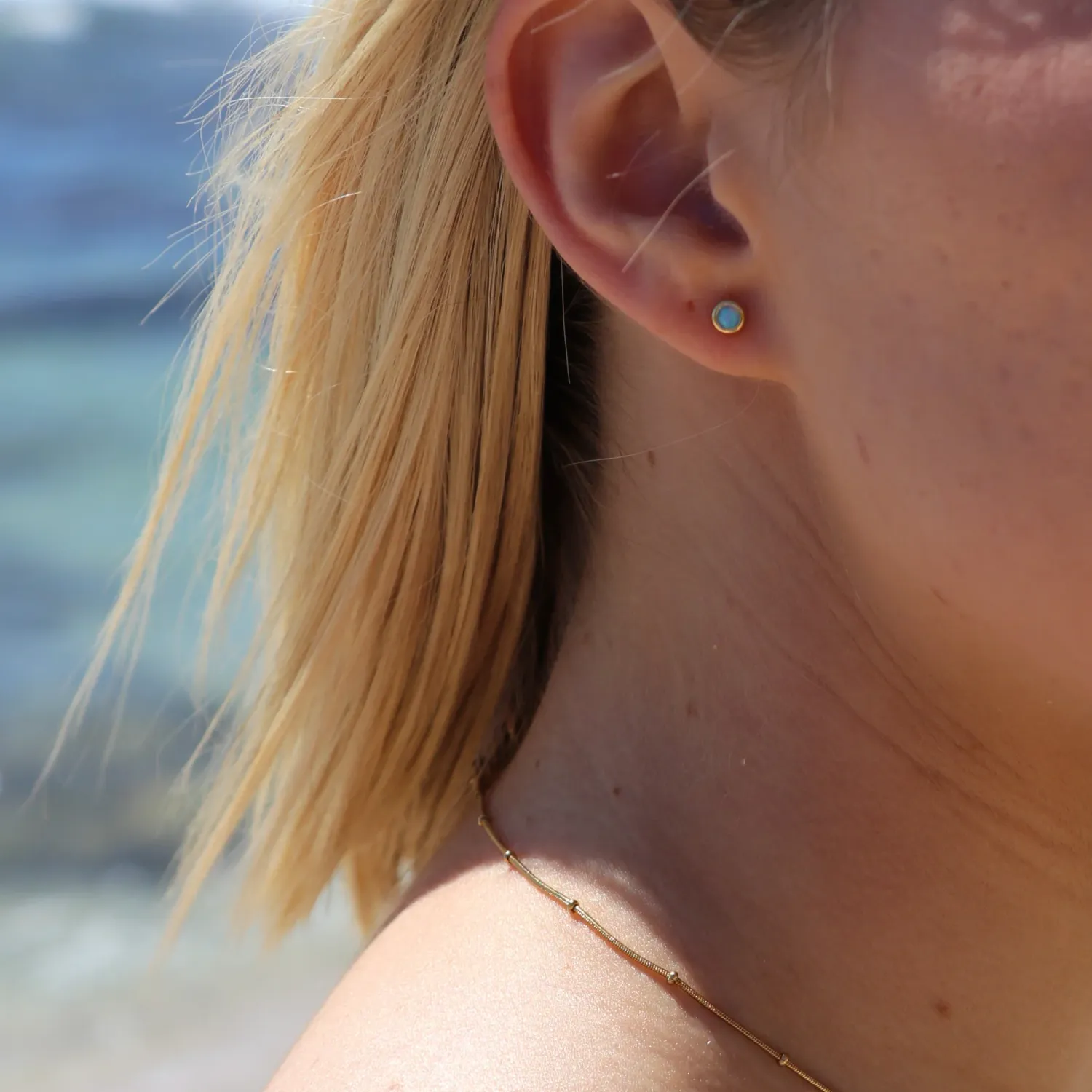 Opal Blue Studs