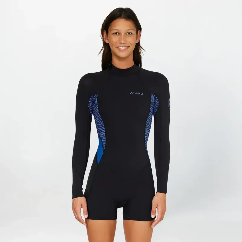 Women's Bahia 2mm Long Sleeve Boyleg Spring Suit Back Zip