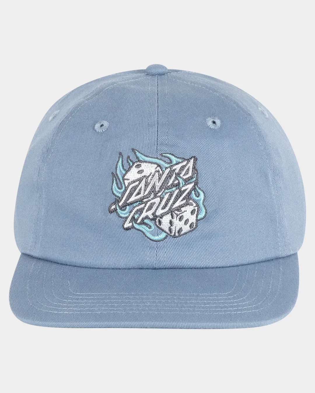 Flaming Dice Dot Men's Strapback Cap