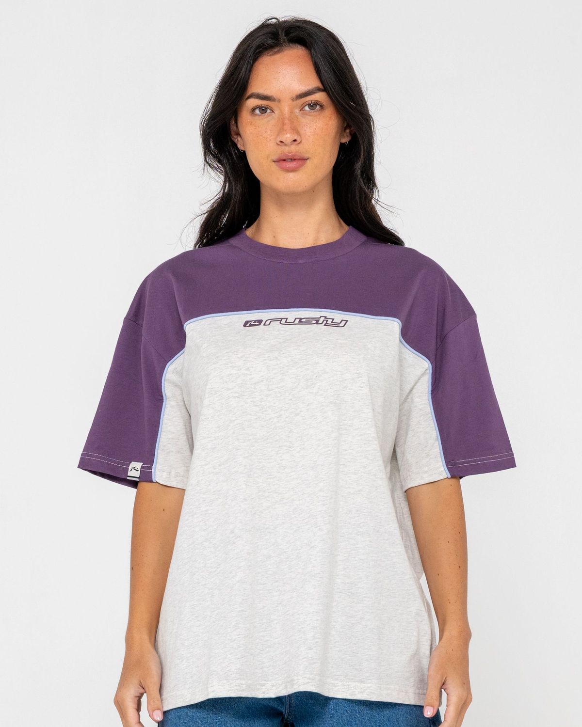 Polar Ops Oversized Graphic Tee, Color: Ice Marle, Size: 06
