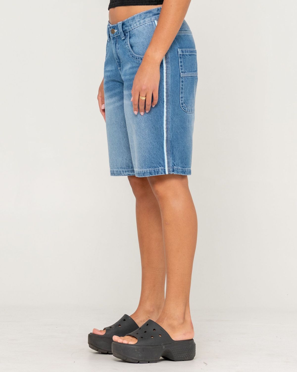 Flip Mommy Low Rise Baggy Jort, Color: Blasted Middy Blue, Size: 06