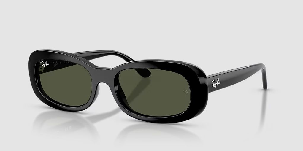 0RB2221 - Black Frames Green lenses