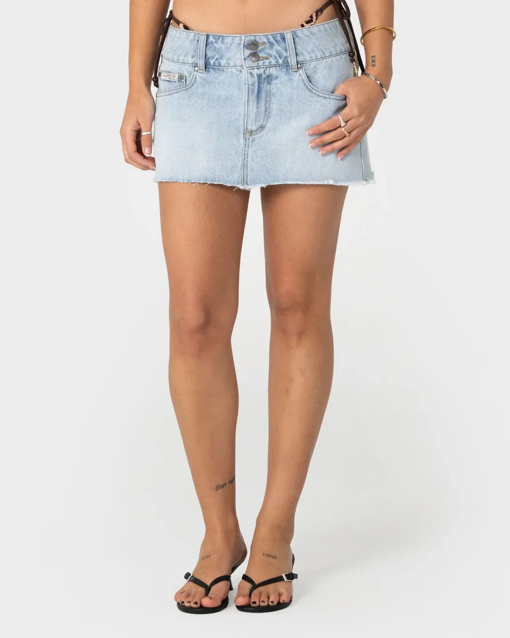 Chaos Micro Mini Denim Skirt