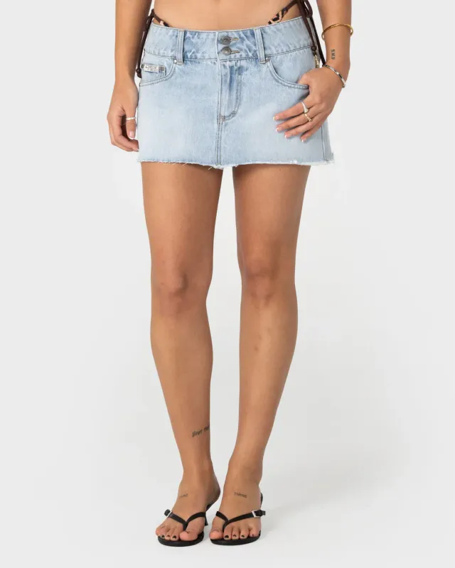 Chaos Micro Mini Denim Skirt