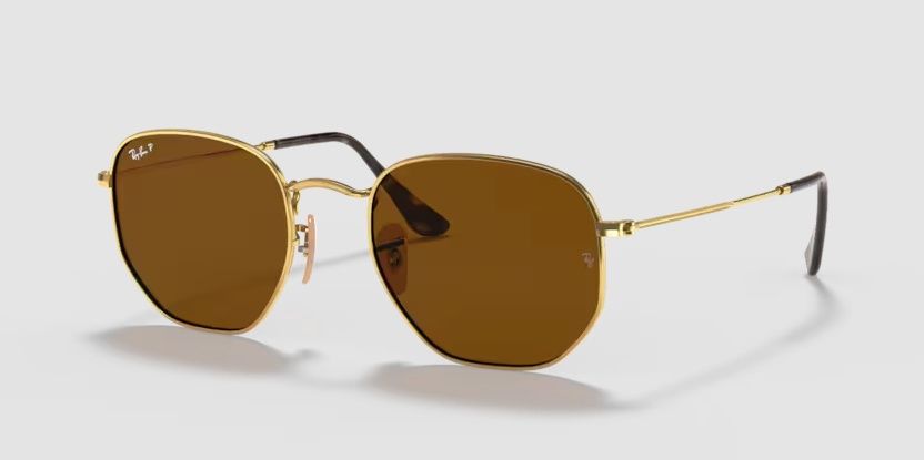 Hexagon - Arista Gold Frame G-15 Brown Lenses