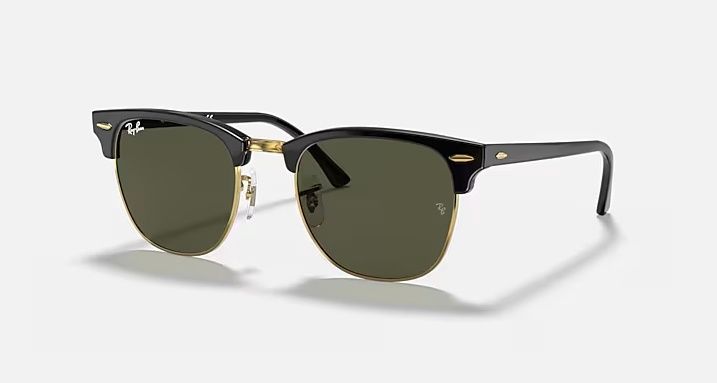 Clubmaster - Black Frame G-15 Green Lense