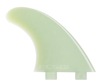 FCS M3 Natural Glass Flex Tri Fin Set