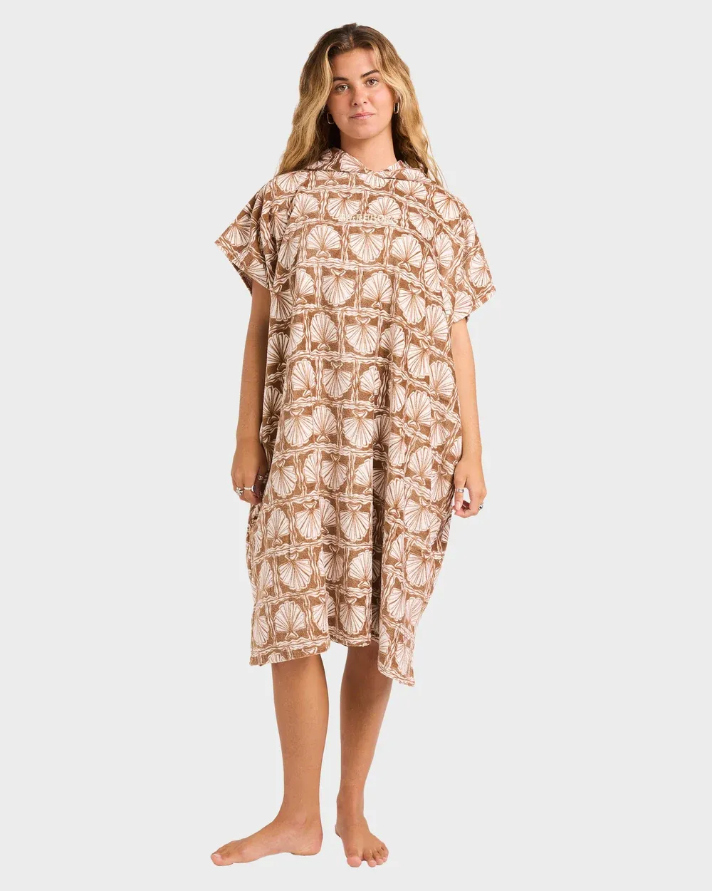 Womens Heat Hoodie Towel - Mushroom
