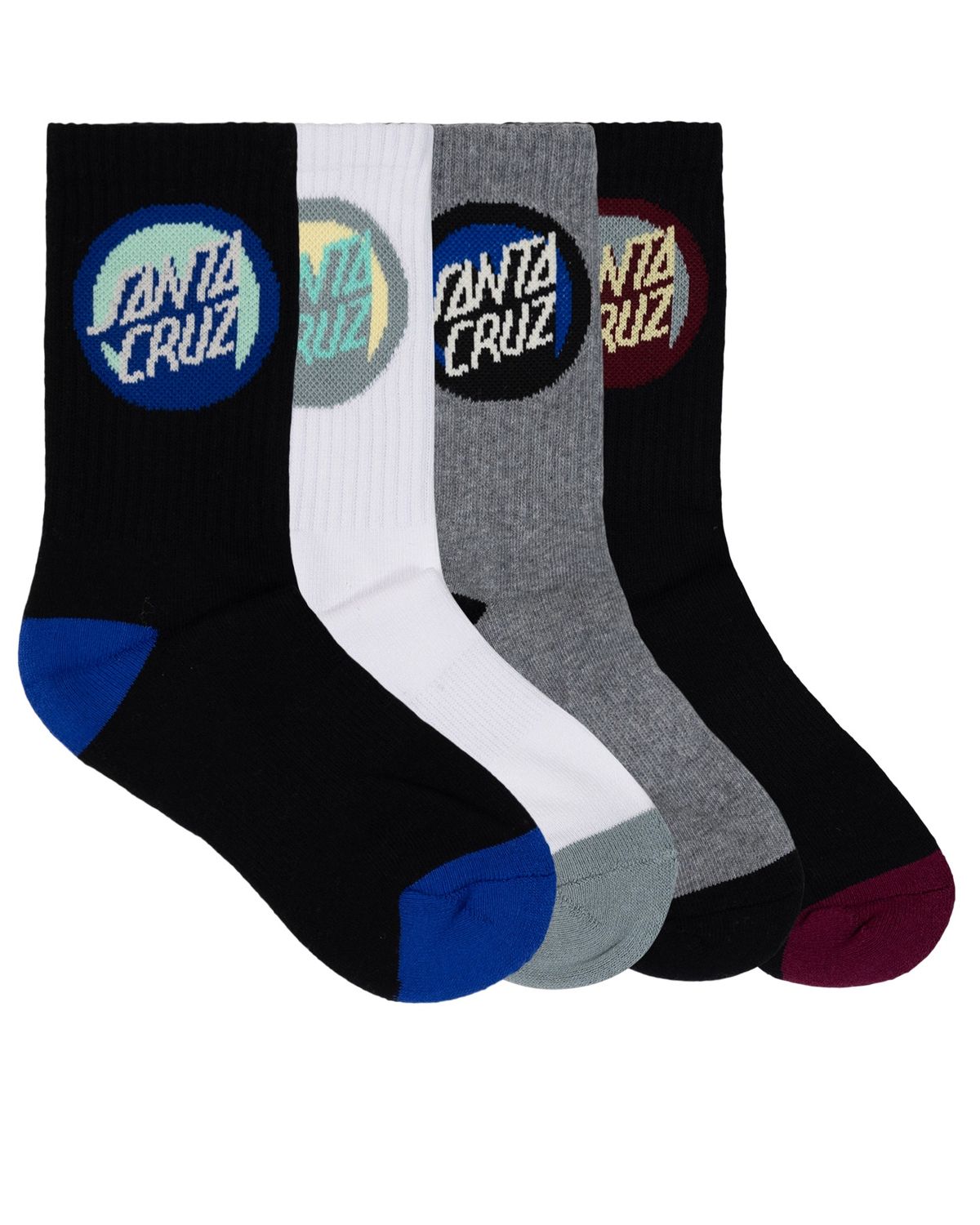 Bold Shadow Dot Boys Crew Sock (4 Pack)