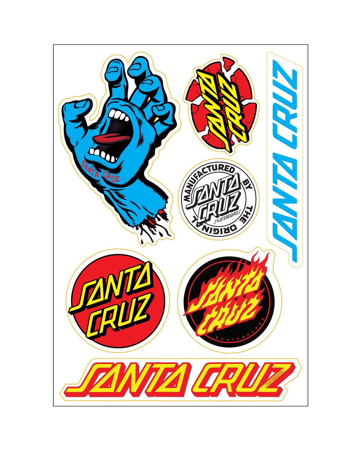 Screaming Hand Multi Sticker Matte Sheet