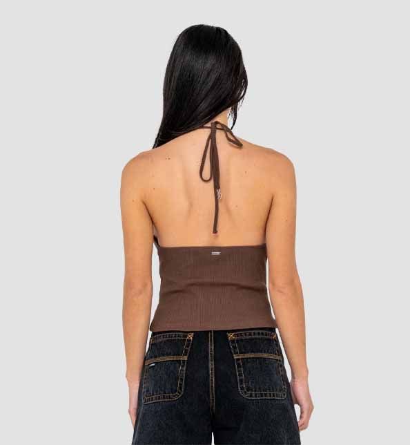 Emma Cut Out Halter Neck Top