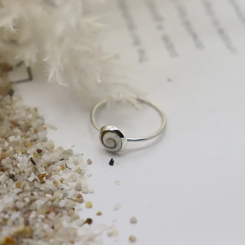 Shiva Eye Ring, Color: Stirling Silver, Size: 7