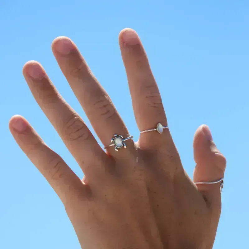 Sea Turtle Ring Mother Of Pearl