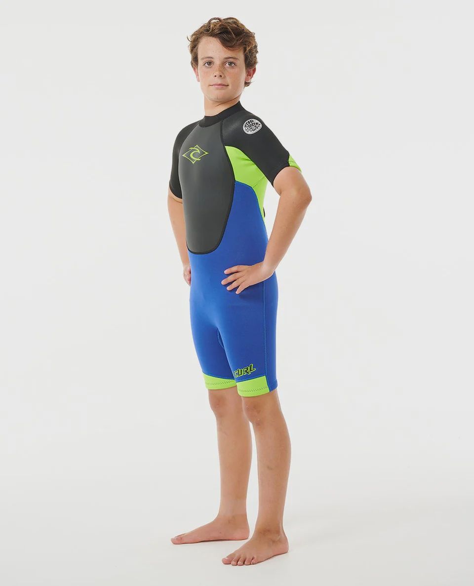 Boys Omega 2mm Back Zip Springsuit, Color: Electric Cobalt, Size: 06