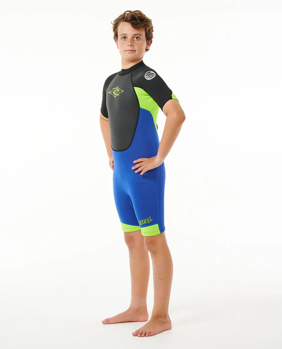 Boys Omega 2mm Back Zip Springsuit, Color: Electric Cobalt, Size: 06
