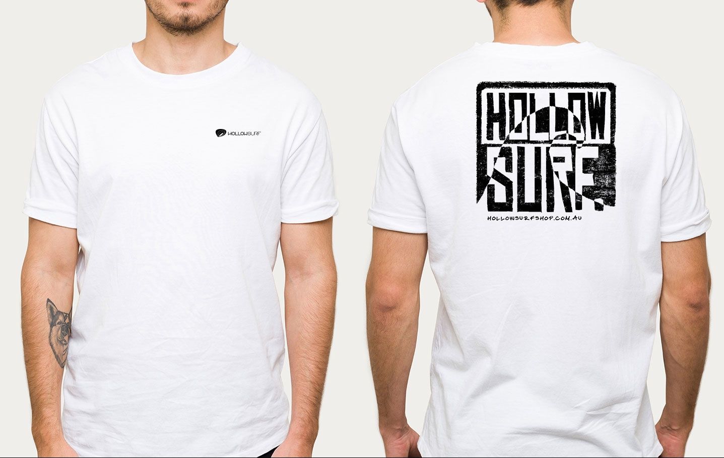 Inverted Wave T-Shirt, Color: White Black, Size: S
