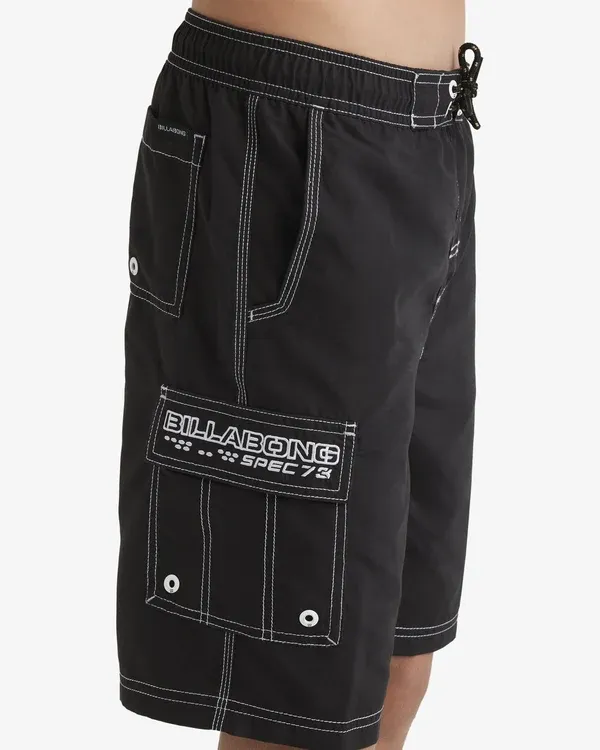 Boys Throw On Boardshorts, Color: Black, Size: XS8