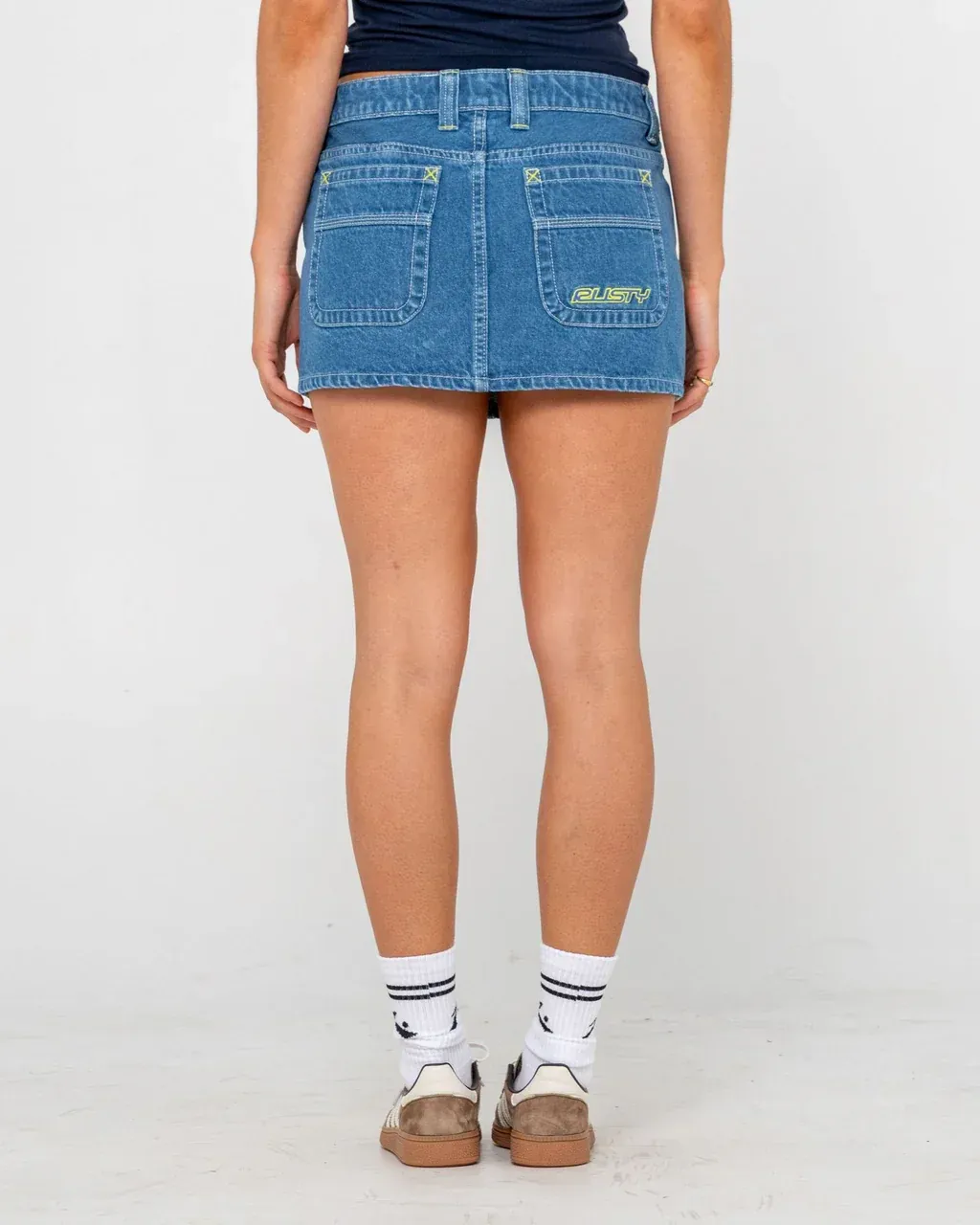 Flip Mommy Low Rise Mini Denim Skirt
