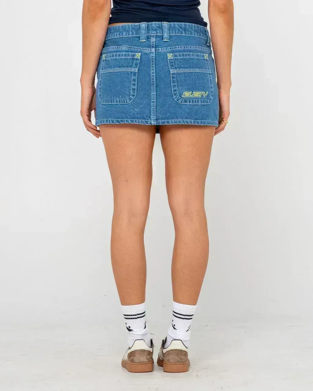 Flip Mommy Low Rise Mini Denim Skirt