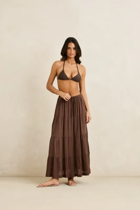 Classic Tiered Maxi Skirt