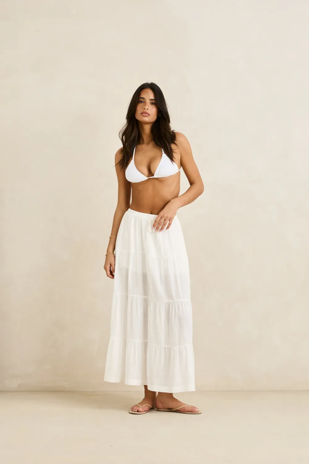 Classic Tiered Maxi Skirt