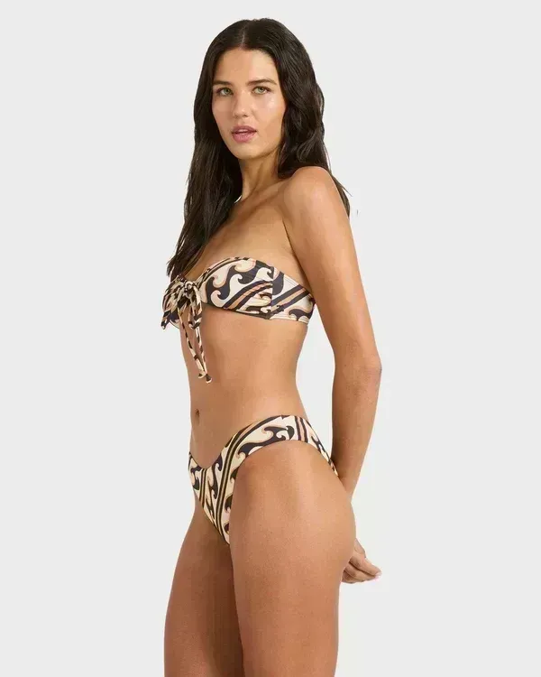 Womens Dark Wave Halter Bandeau Bikini Top