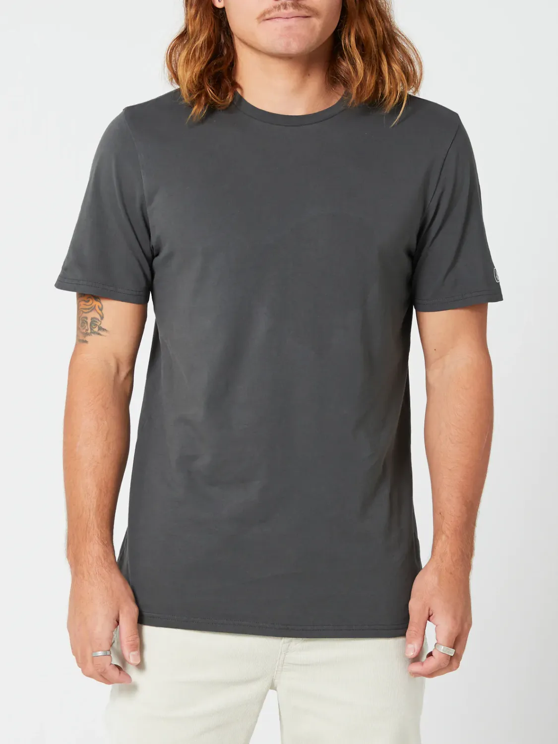 AUS Wash Short Sleeve Tee, Color: Black, Size: S
