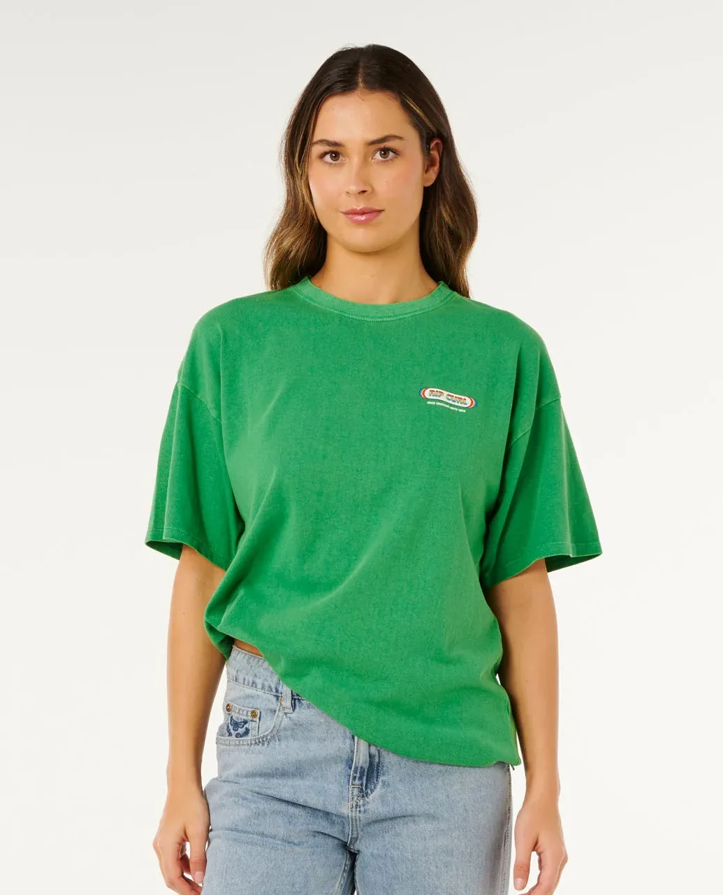 Surf Revival Heritage Tee, Color: Bright Green, Size: XS