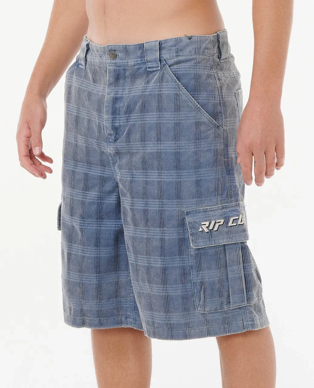 Cord Check Cargo 23" Walkshort.