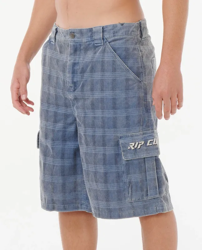 Cord Check Cargo 23" Walkshort.