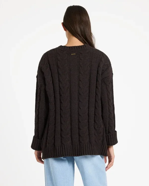 Womens Cable Cover Crew Neck