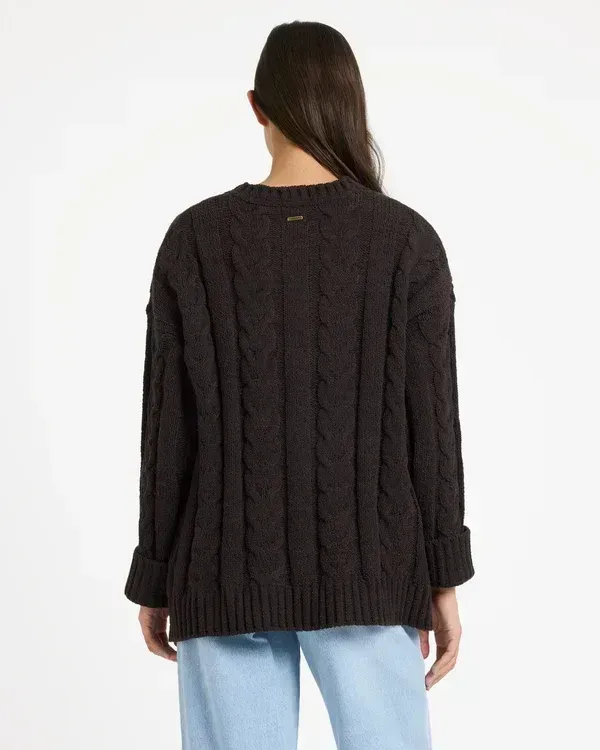 Womens Cable Cover Crew Neck