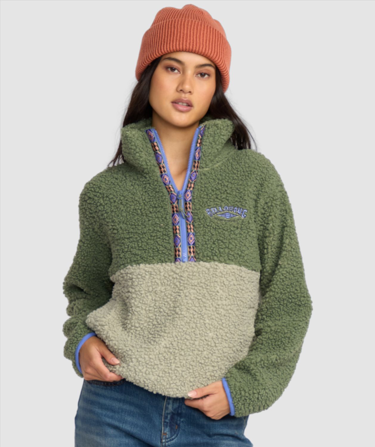 Womens Horizon Mock Neck Half Zip Fleece
