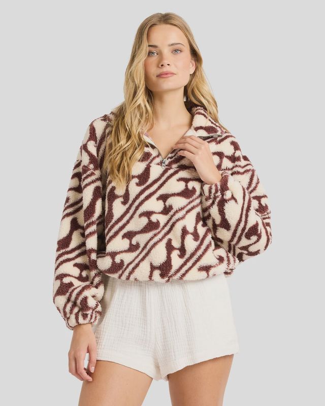 Womens Dark Wave Half Zip Pullover