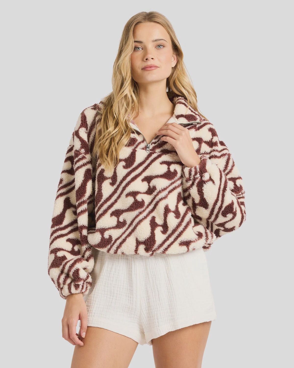 Womens Dark Wave Half Zip Pullover