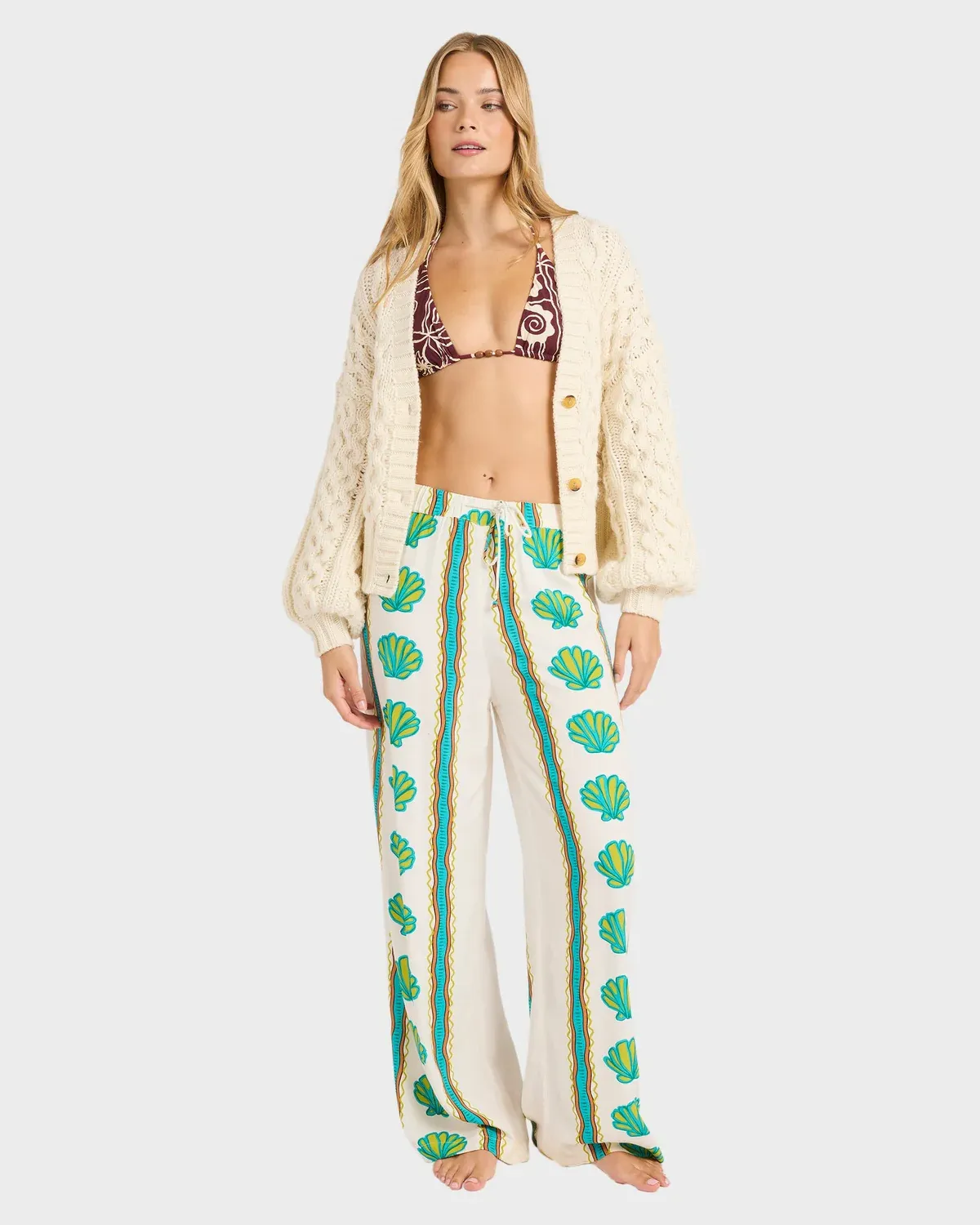 Womens Coastal Crush Elastic Pants