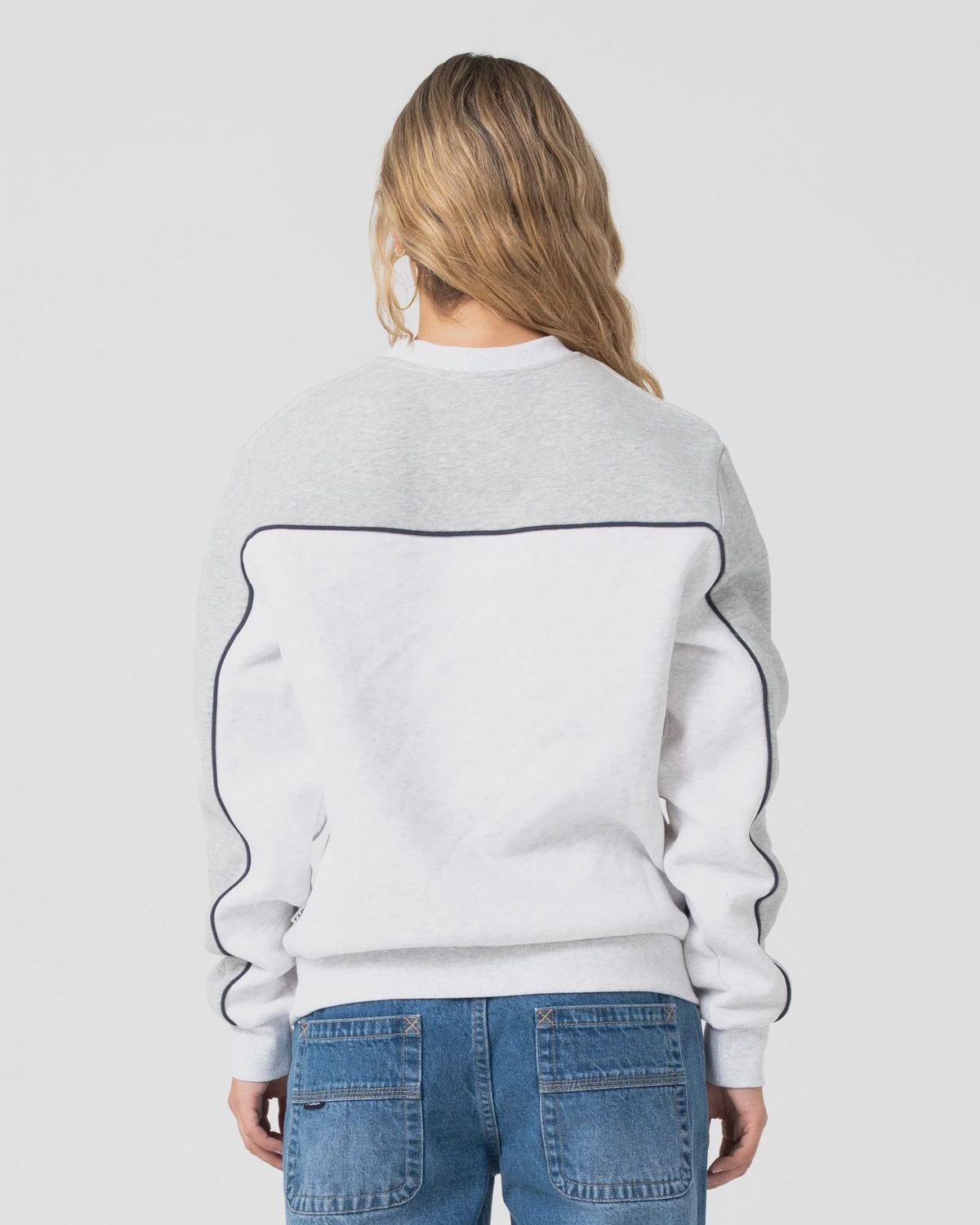 Polar Popped Panelled Crew Fleece