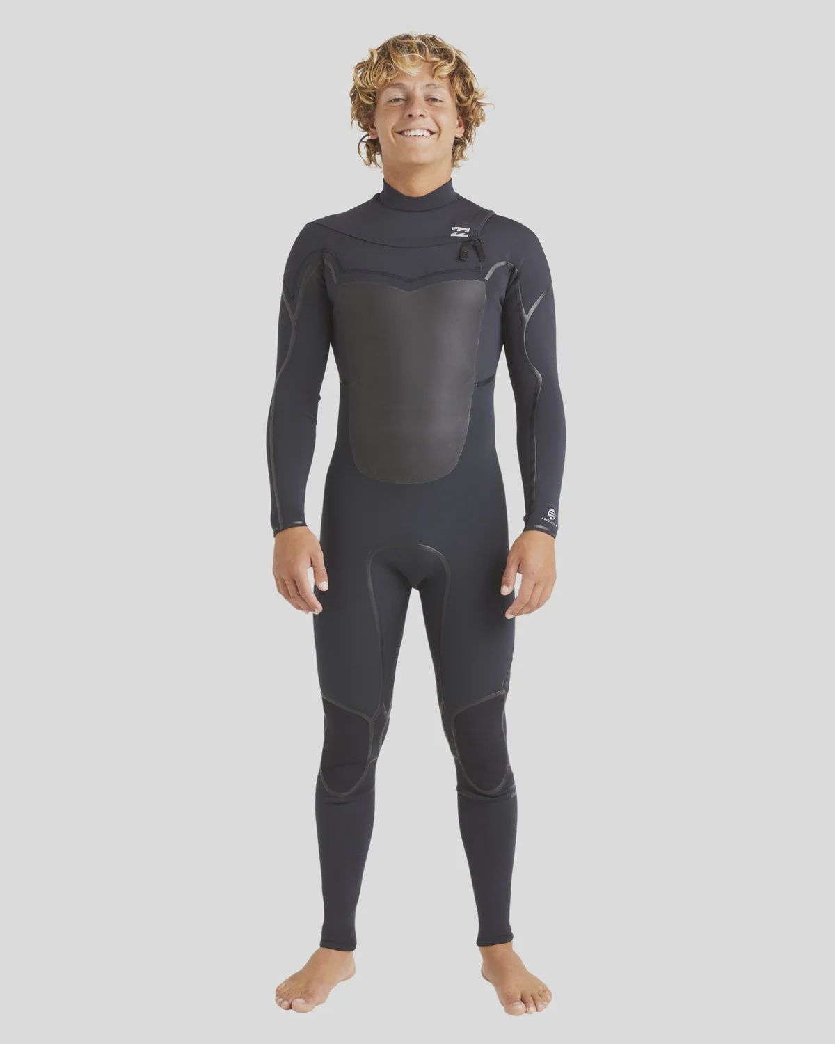 Mens 3/2mm Absolute Natural Chest Zip Steamer Wetsuit