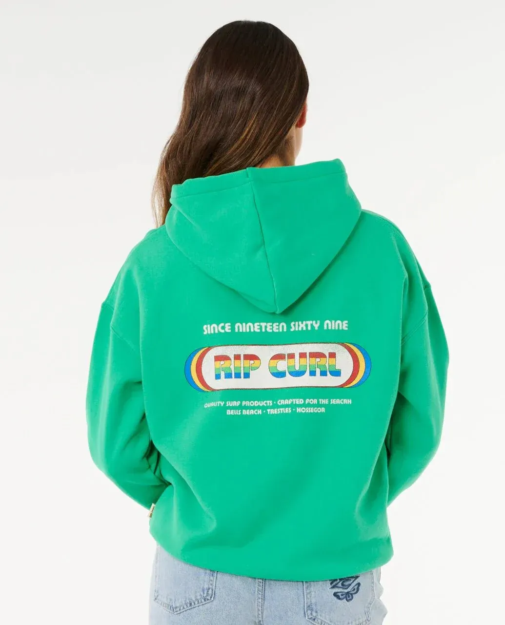 Surf Revival Heritage Hood, Color: Bright Green, Size: XS