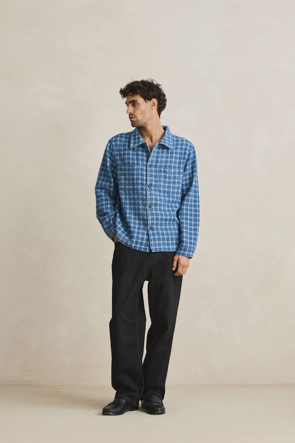Jacquard Check Ls Shirt