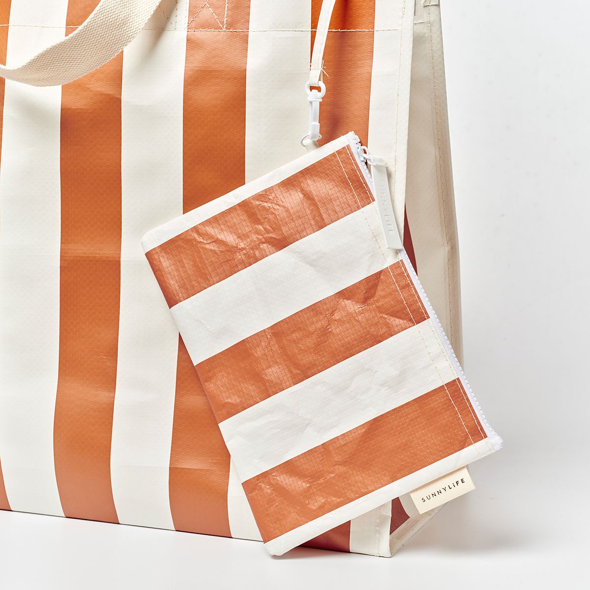 Carryall Beach Bag -Tierra Clay Bold Stripe