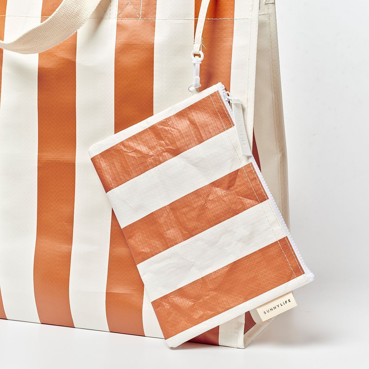 Carryall Beach Bag -Tierra Clay Bold Stripe