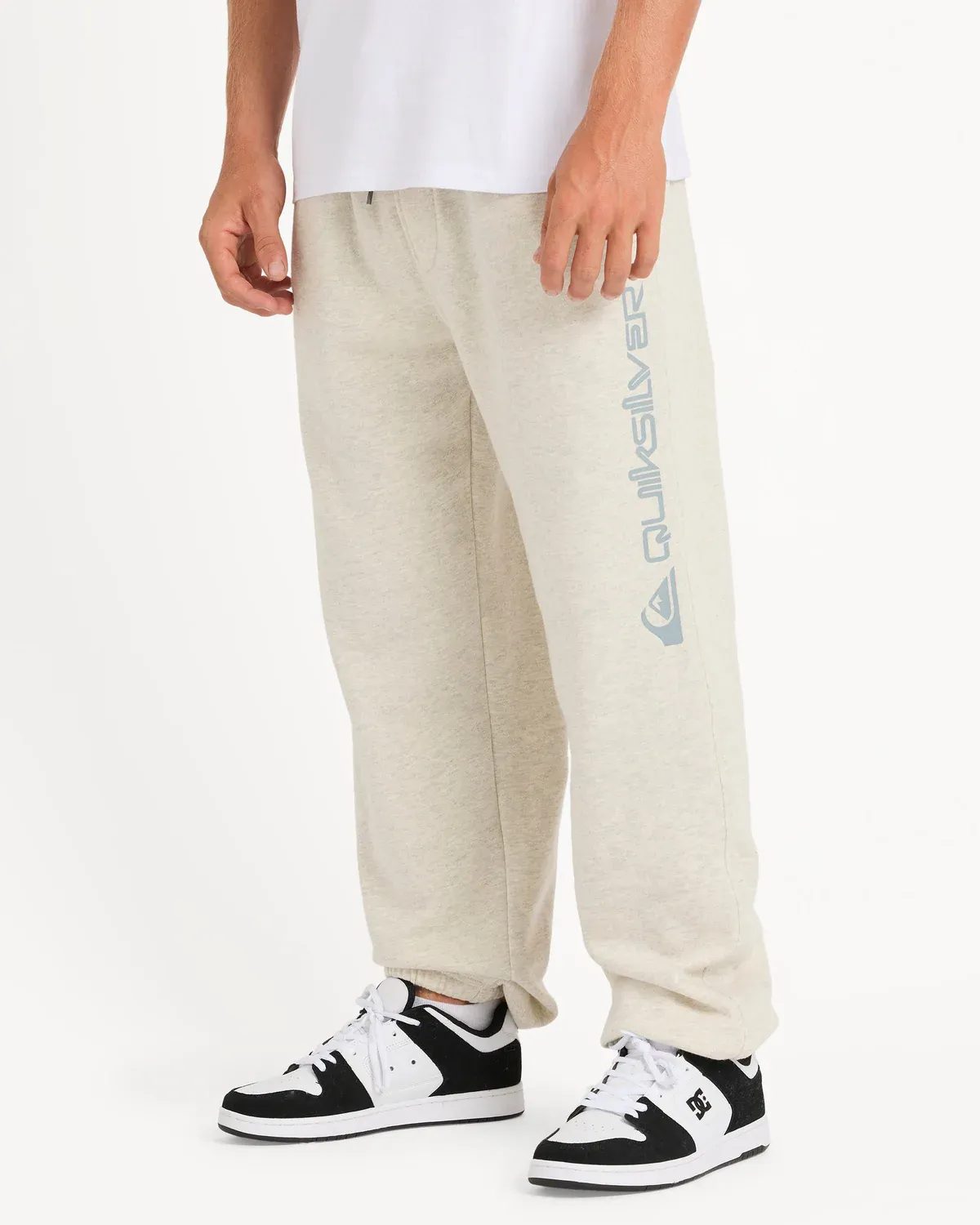 Mens Graphic Track Pants, Color: Light Grey Heather, Size: XS