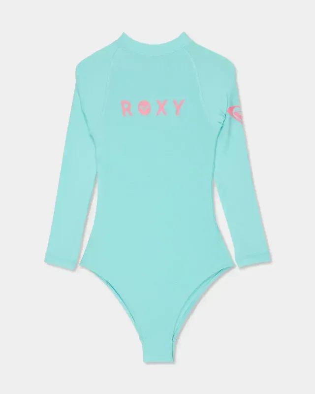 Girls 2-7 Heater Onesie Long Sleeve Rash Vest