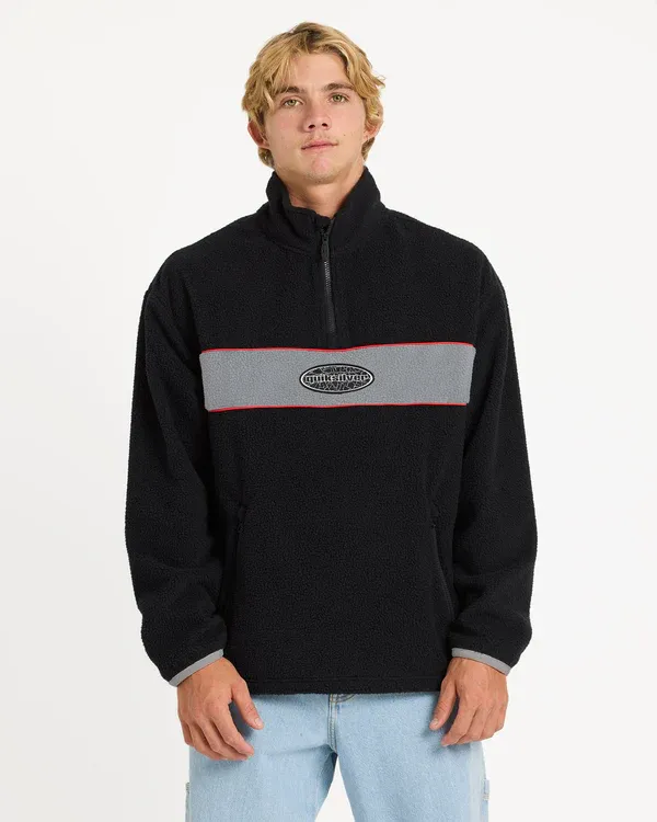 Mens Mercury Panel 1/4 Zip Fleece Jumper