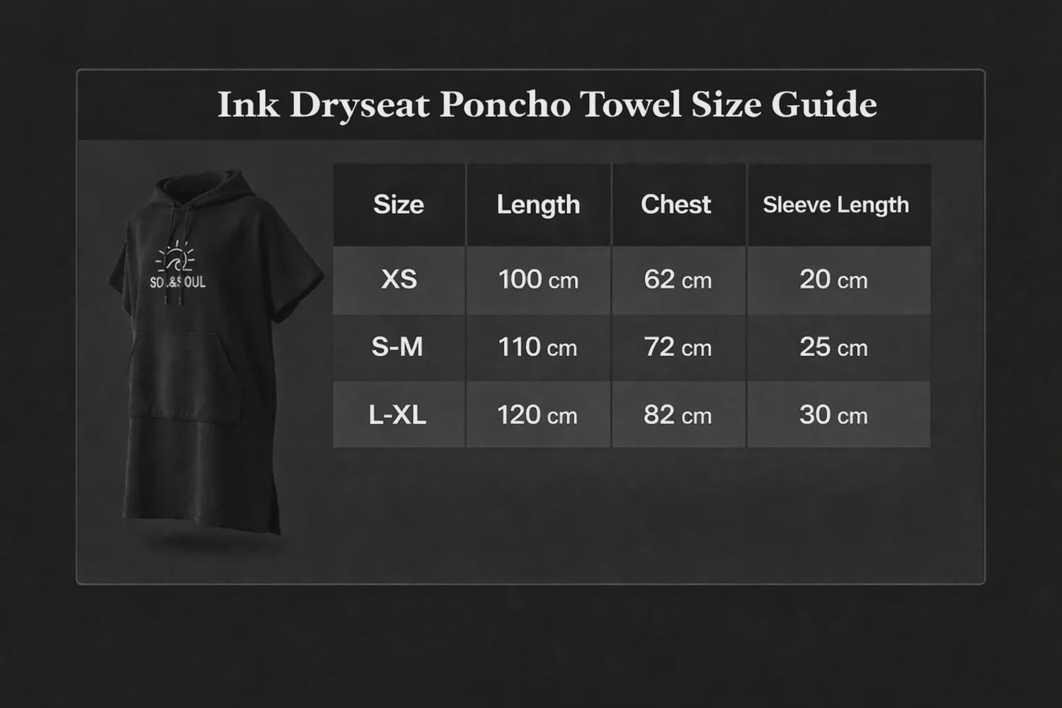 Ink Dryseat Poncho Towel